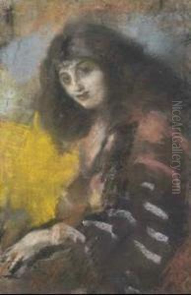 Figura Femminile Oil Painting by Emilio Gola