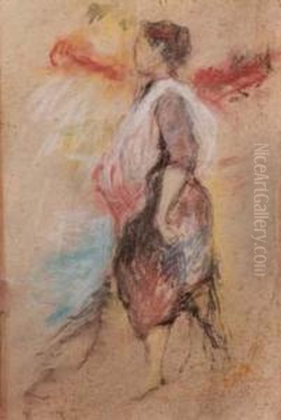 Figura Femminile Oil Painting by Emilio Gola