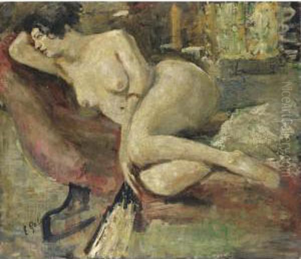 Nudo Di Donna Oil Painting by Emilio Gola