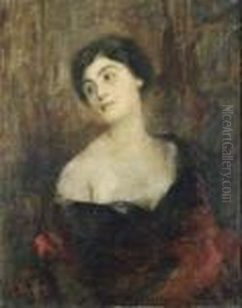 Testa Di Signora Oil Painting by Emilio Gola