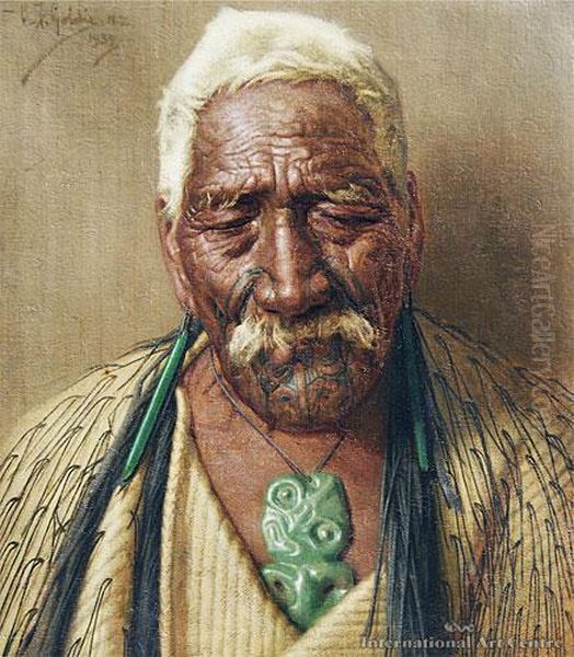 Forty Winks - Rutene Teuamairangi Oil Painting by Charles Frederick Goldie