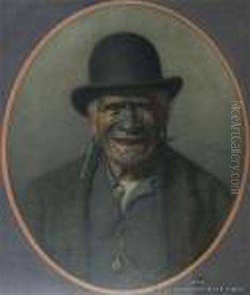 A Good Joke - Allee Same Te Pakeha Oil Painting by Charles Frederick Goldie