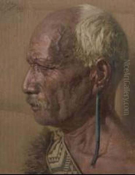 Mita Taupopoki Oil Painting by Charles Frederick Goldie