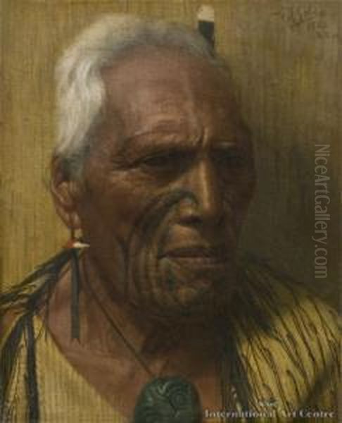 The Aristocrat Te Kamaka Oil Painting by Charles Frederick Goldie