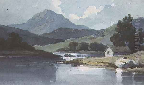 A River Oil Painting by George Chinnery