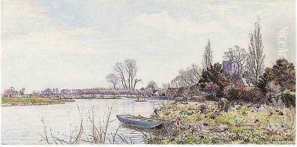 A Spring Day On The Thames At Bray Oil Painting by Walter H. Goldsmith