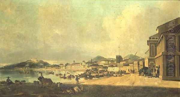 View of Macao (2) Oil Painting by George Chinnery