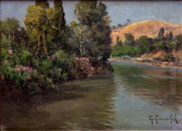 Paisaje Fluvial Oil Painting by Guillermo Gomez Gil