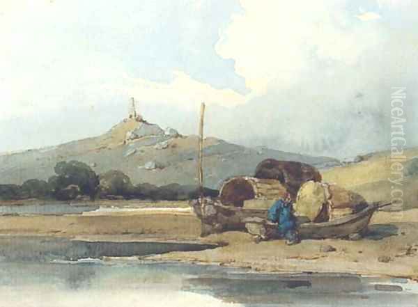 Tanka Boats off the He'-Ang Shan, China Oil Painting by George Chinnery