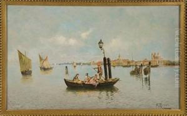 A Gondola Ride Oil Painting by Ricardo Gomez Gimeno