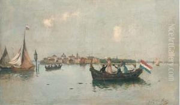 On The Laguna, Venice Oil Painting by Ricardo Gomez Gimeno