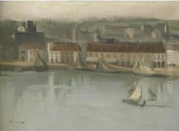 L'avant Port (dieppe) Oil Painting by Eva Gonzales