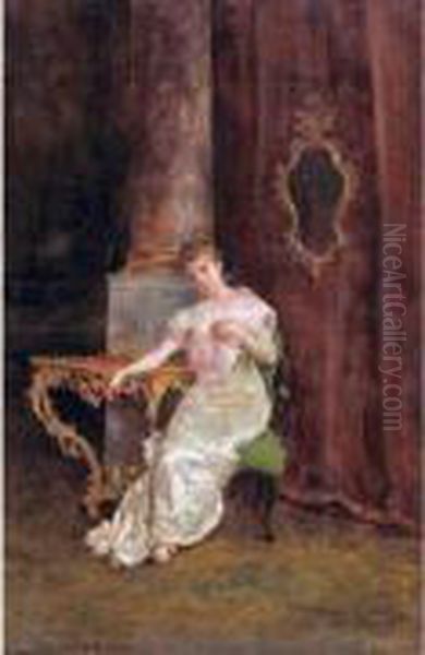 Femme Dans Son Interieur Oil Painting by Juan Antonio Gonzales