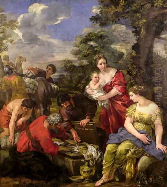 Laban Seeking his Idols Oil Painting by Pietro Da Cortona (Barrettini)