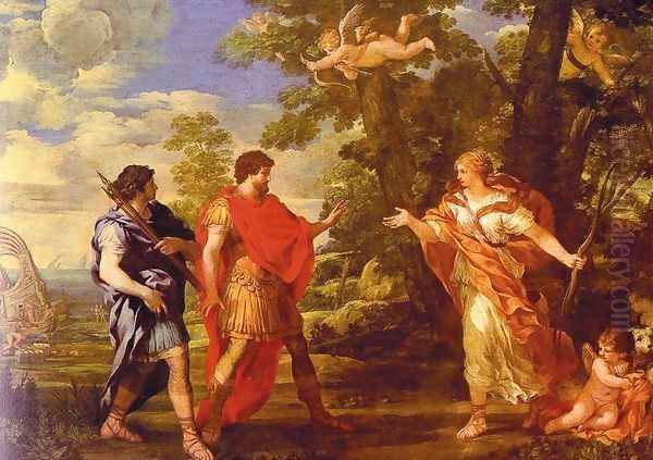 Venus Appearing to Aeneas as a Huntress, c.1635 Oil Painting by Pietro Da Cortona (Barrettini)