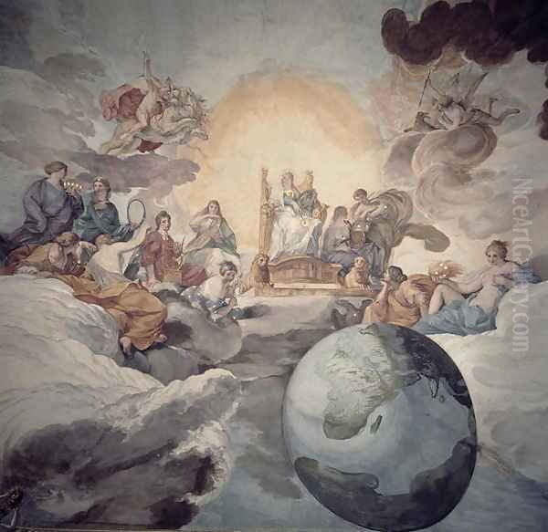 Allegory of the Arts Oil Painting by Pietro Da Cortona (Barrettini)