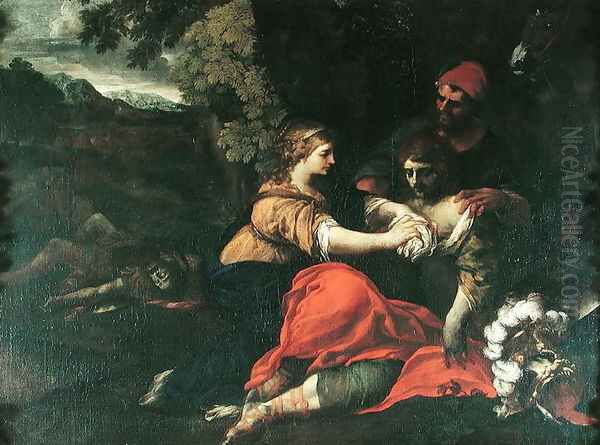 Tancred and Erminia, c.1640-45 Oil Painting by Pietro Da Cortona (Barrettini)