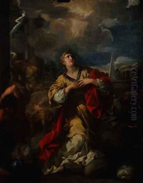 St. Martina Oil Painting by Pietro Da Cortona (Barrettini)