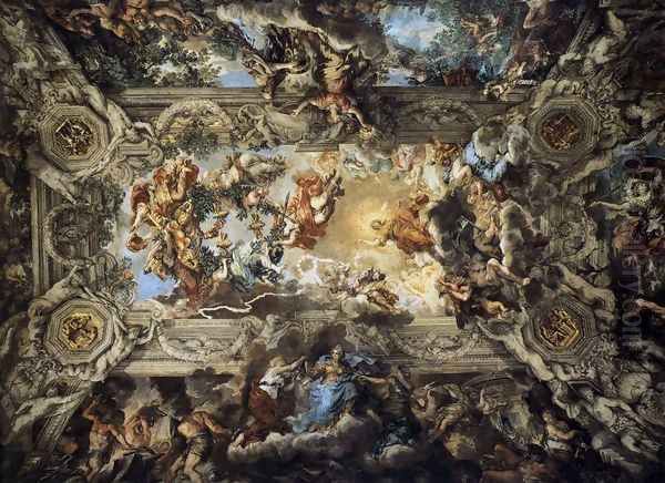 The Triumph of Divine Providence 1633-39 2 Oil Painting by Pietro Da Cortona (Barrettini)