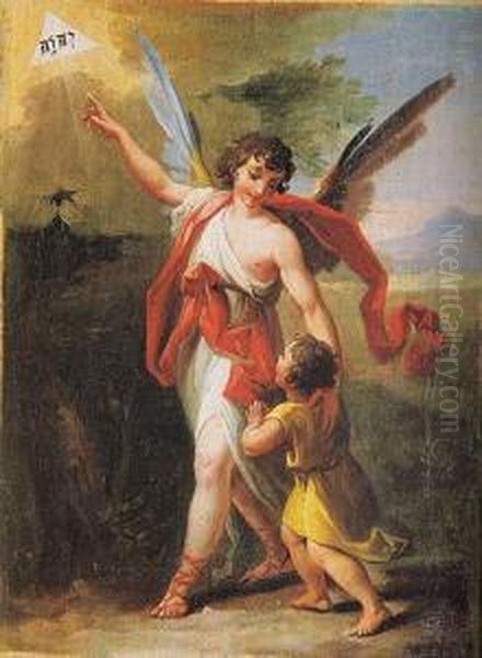 Angel De La Guarda Oil Painting by Zacarias Gonzalez Velazquez