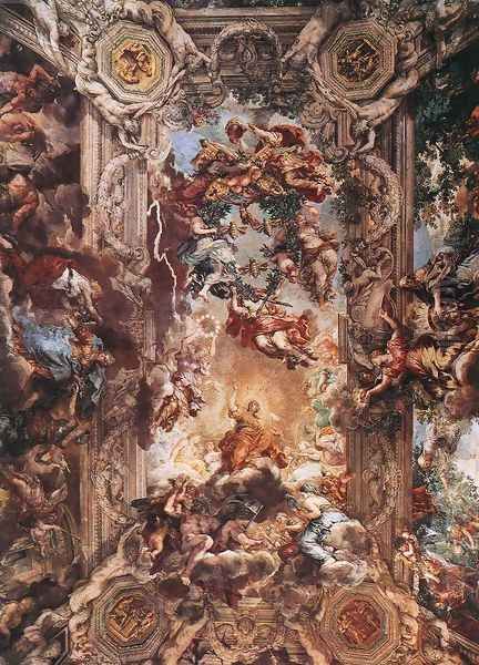 The Triumph of Divine Providence 1633-39 Oil Painting by Pietro Da Cortona (Barrettini)