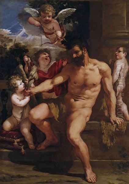 The Punishment of Hercules 1635 Oil Painting by Pietro Da Cortona (Barrettini)