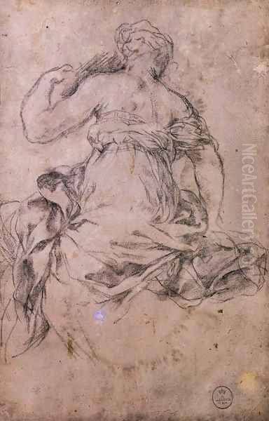 Study for the Age of Silver Oil Painting by Pietro Da Cortona (Barrettini)