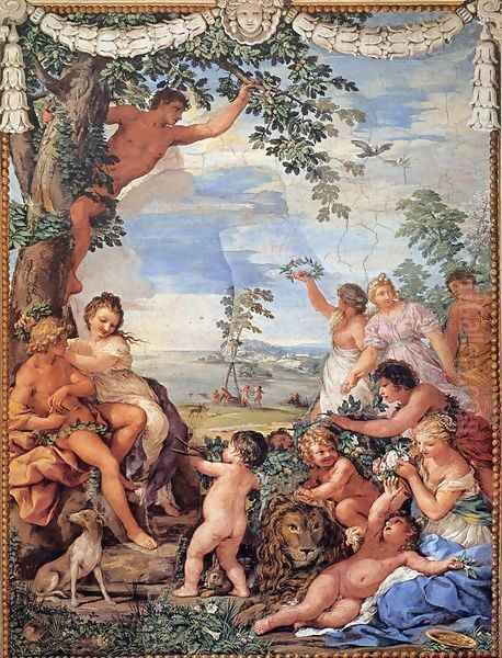 The Age of Gold Oil Painting by Pietro Da Cortona (Barrettini)