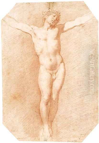 Christ on the Cross Oil Painting by Pietro Da Cortona (Barrettini)