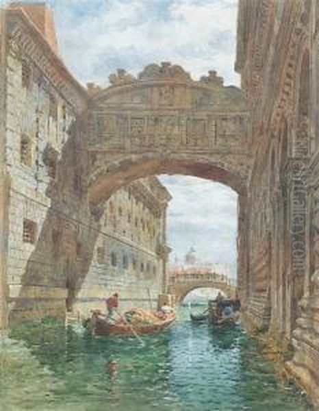 The Bridge Of Sighs Oil Painting by Edward Alfred Angelo Goodall