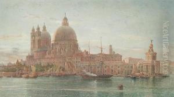 The Evening Gun, Venice Oil Painting by Edward Alfred Angelo Goodall