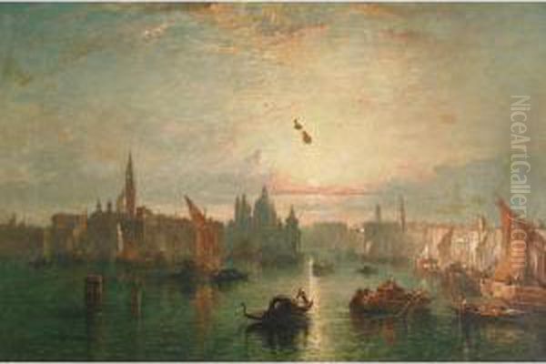 Towards Evening - Venice Oil Painting by Edward Alfred Angelo Goodall