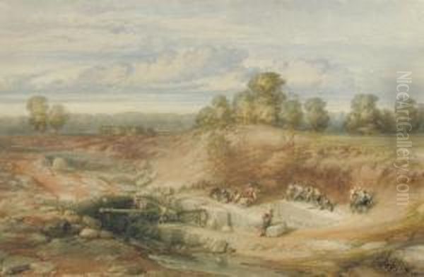 A Quarry In Spain Oil Painting by Edward Alfred Angelo Goodall