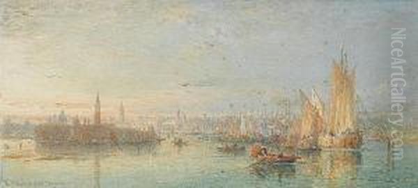 Venice From The Lido Oil Painting by Edward Alfred Angelo Goodall