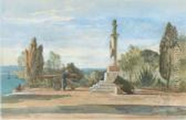 Public Gardens, Gibraltar Oil Painting by Edward Alfred Angelo Goodall