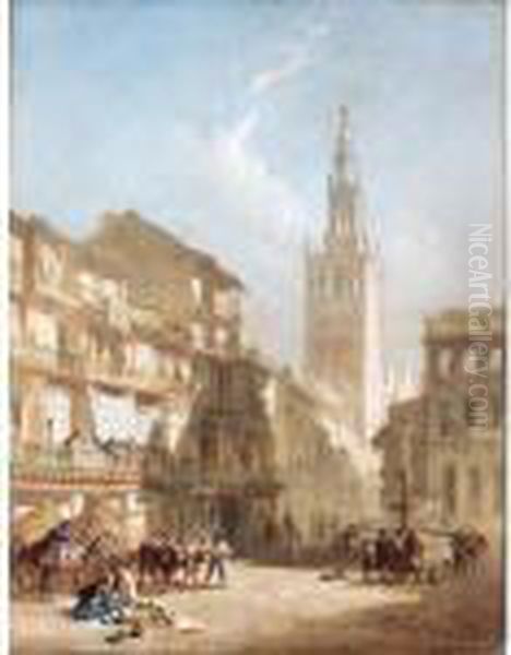 The Giralda, Seville Oil Painting by Edward Alfred Angelo Goodall