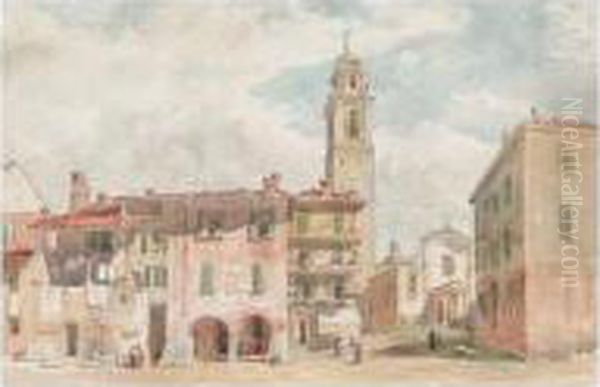 Palanza, Italy Oil Painting by Edward Alfred Angelo Goodall