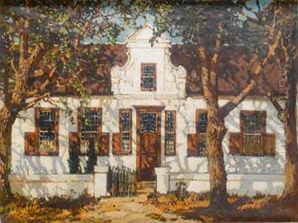 Cape Dutch Farmhouse Oil Painting by Robert Gwelo Goodman