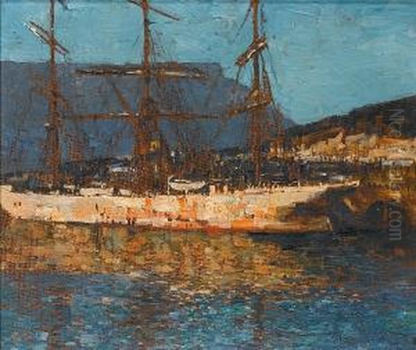 The Waterfront, Cape Town Oil Painting by Robert Gwelo Goodman