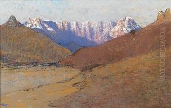 Devil's Punchbowl, Table Mountain Oil Painting by Robert Gwelo Goodman