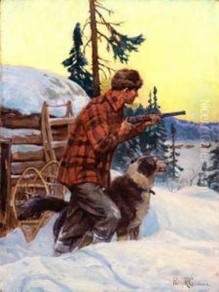 The Winter Hunt Oil Painting by Philip Russell Goodwin