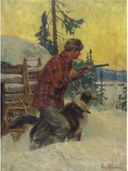 The Winter Hunt Oil Painting by Philip Russell Goodwin