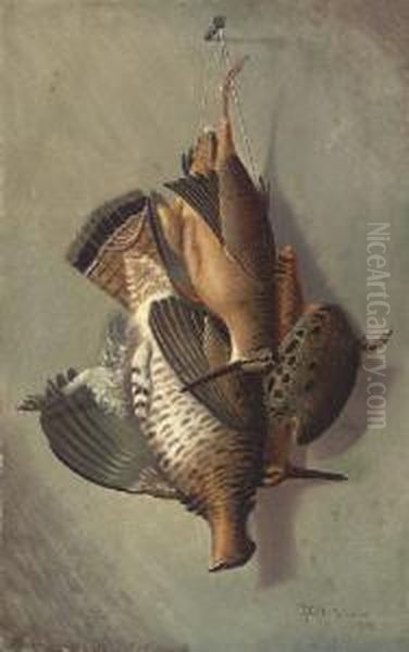 A Brace Of Woodcock And Grouse Oil Painting by Richard Goodwin