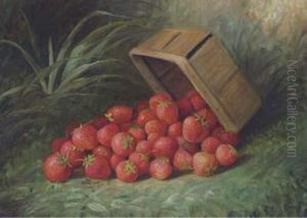 Basket Of Strawberries Oil Painting by Richard Goodwin