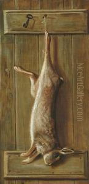 Hanging Rabbit Oil Painting by Richard Goodwin