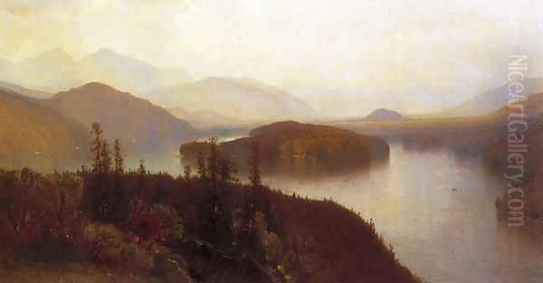 Lake Placid, Adirondacks Oil Painting by Samuel Colman