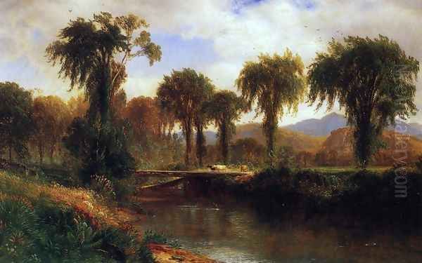 Summer on the Saco, Conway Valley Oil Painting by Samuel Colman