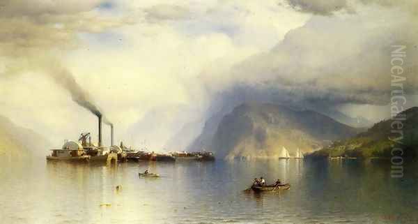 Storm King on the Hudson II Oil Painting by Samuel Colman