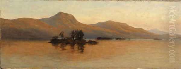 Black Mountain, Lake George Oil Painting by Samuel Colman