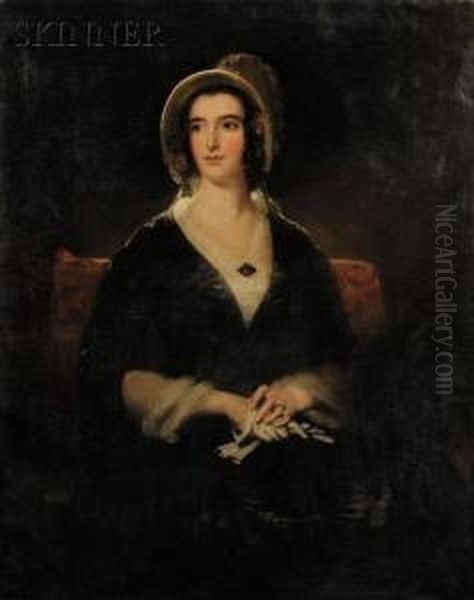 Portrait Of Miss Elizabeth Mack Oil Painting by Sir John Watson Gordon